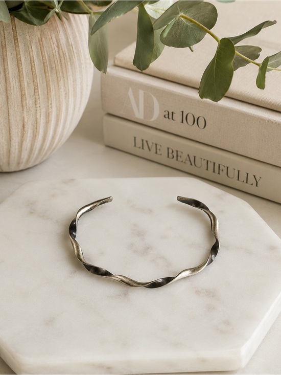 Taber Studios Jewelry - Taber Studios Twisted Sterling Silver Cuff Bracelet Modern Artisan